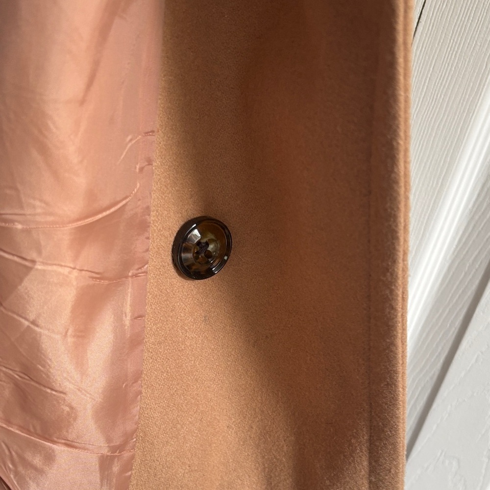 NWT Anne Klein Women's Camel  Double-Breasted wool  Pea Coat Sz XL - Picture 6 of 13
